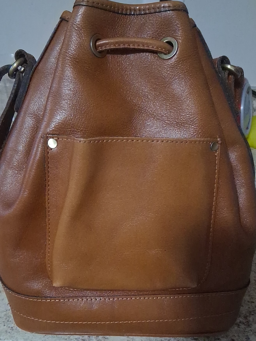 Patricia Nash Tan Woven Leather Backpack - Picture 7 of 9